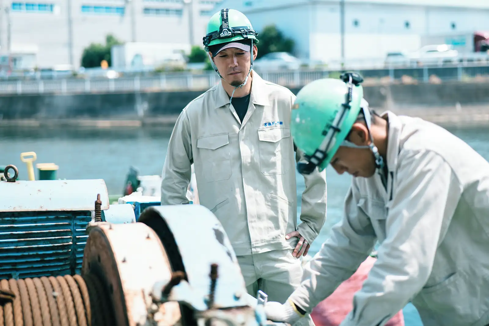 後輩を指導するK.T.さん